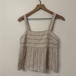 Lucky Brand Striped Linen Tank Top